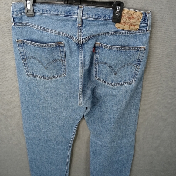 Levi's 501xx men's button fly blue jeans sz 36x34. 265 106pm - Picture 5 of 8